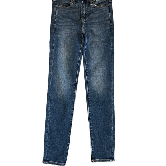 AEO Next Level Stretch High Rise Blue Jean Jegging  Size 0, Short. Rise 9”. - Picture 5 of 14